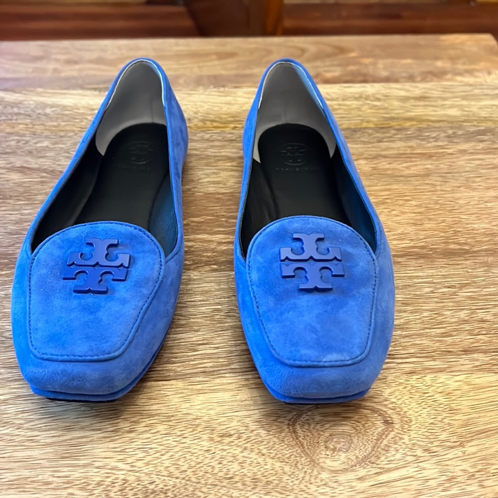 Tory Burch blue suede flats